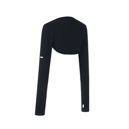 Modal Slim Long Sleeve Bolero (Black)