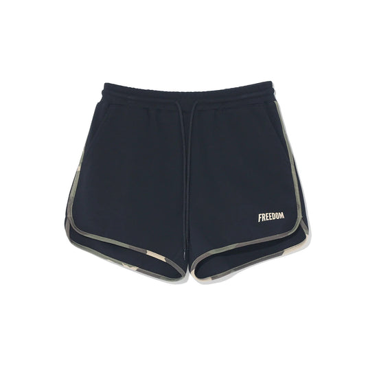 Women's Logo Yeezy Dolphin Shorts (Black Camo)
