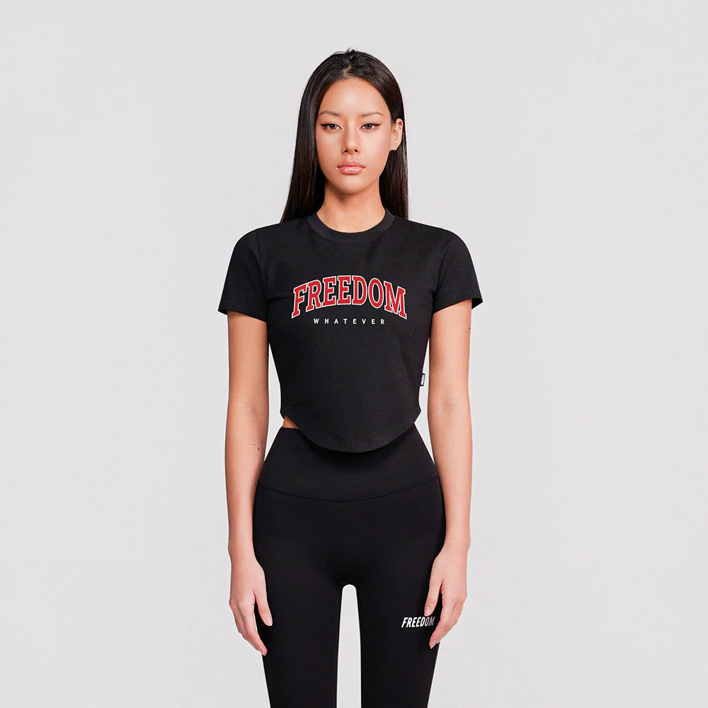 Freedom Arch Logo Crop T-shirt (Black)