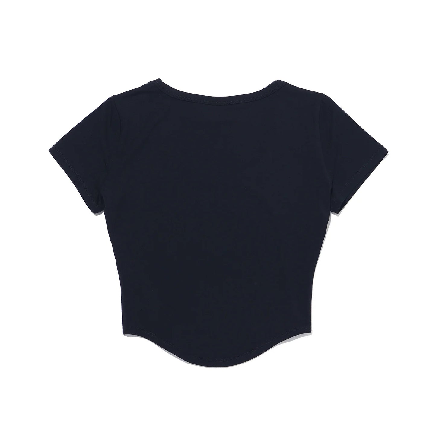 Modal U-neck Crop Short Sleeve (Black)