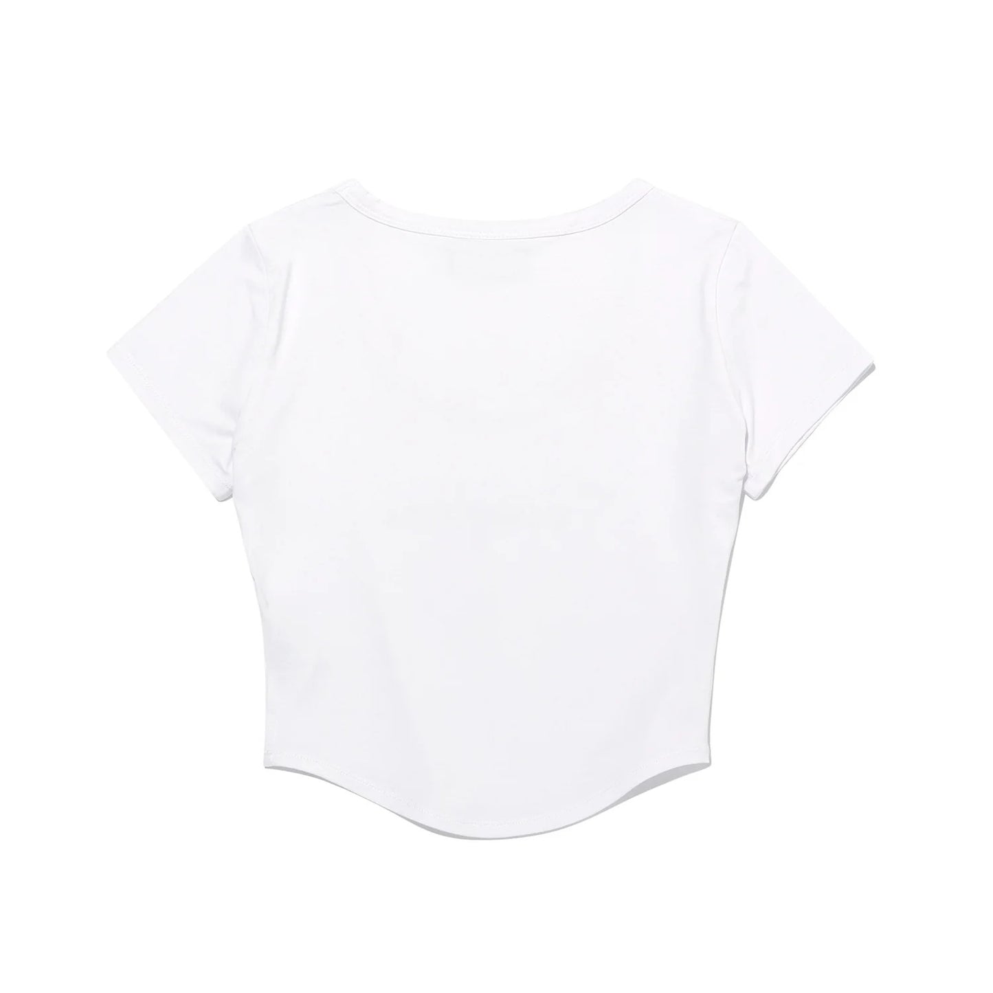 Modal U-neck Crop Short Sleeve (White)