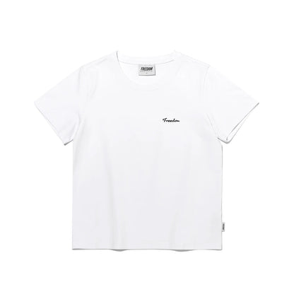 Women's Small Logo Standard Fit Short Sleeve (White)