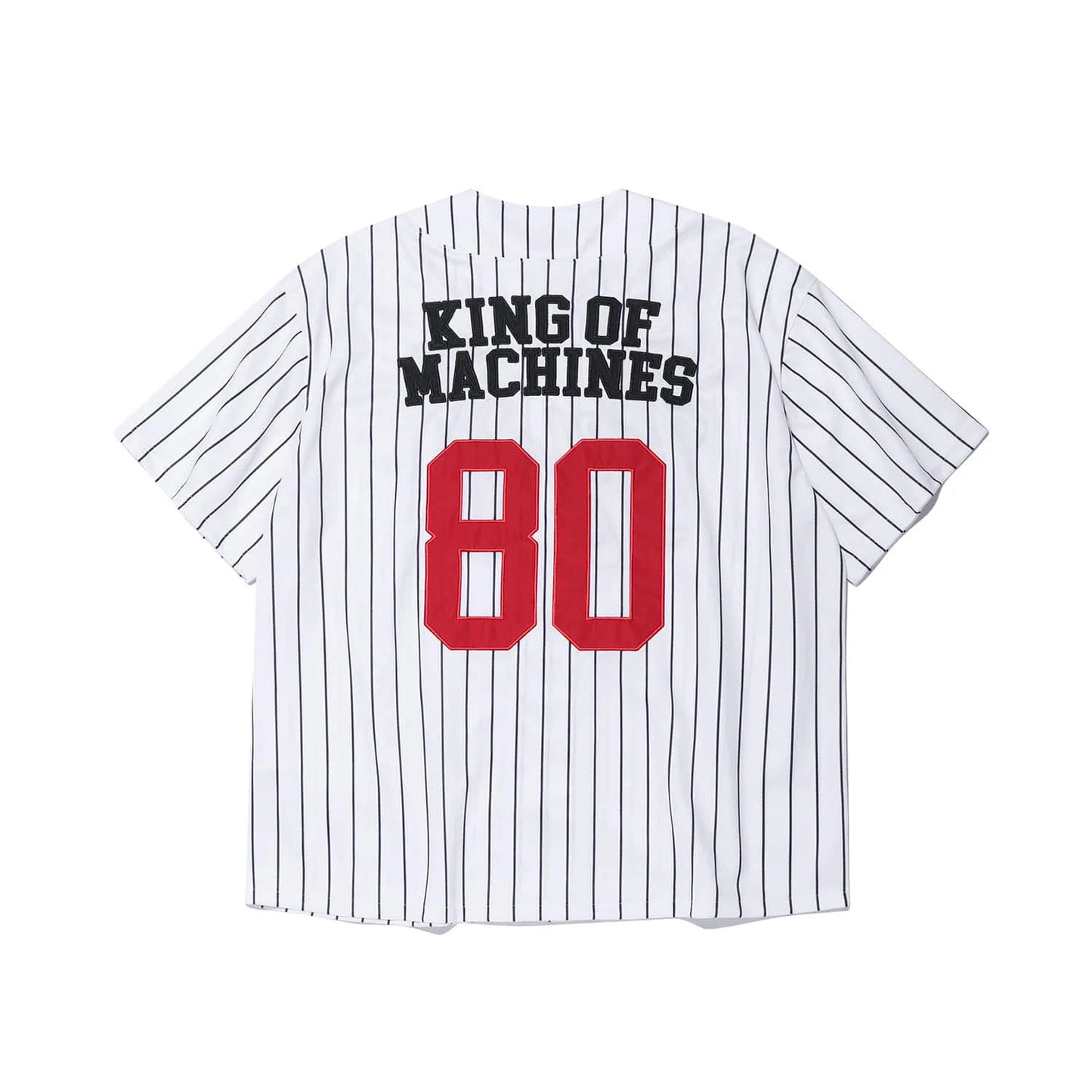 GYM80 Pinstripe Baseball Jersey (White)
