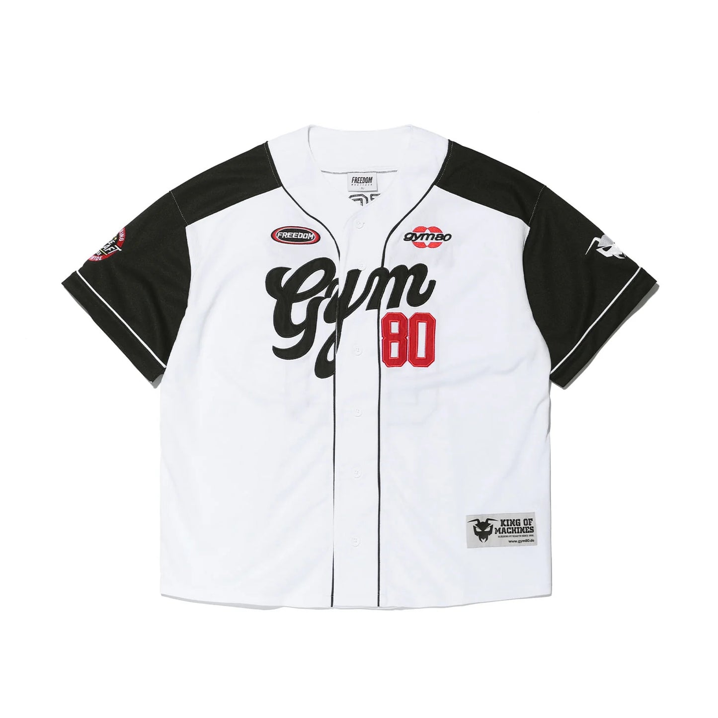 GYM80 Block Baseball Jersey (Black)
