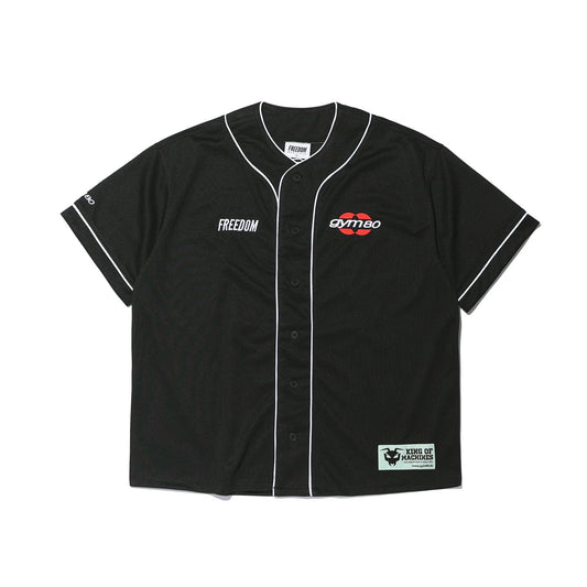 GYM80 Air Mesh Baseball Jersey (Black)