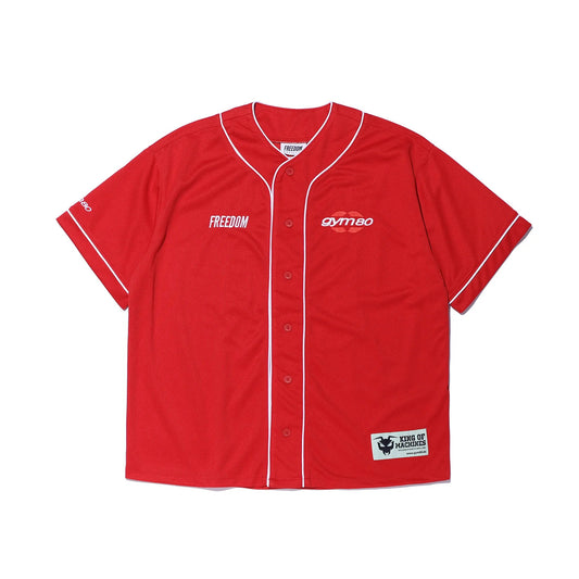 GYM80 Air Mesh Baseball Jersey (Deep Red)