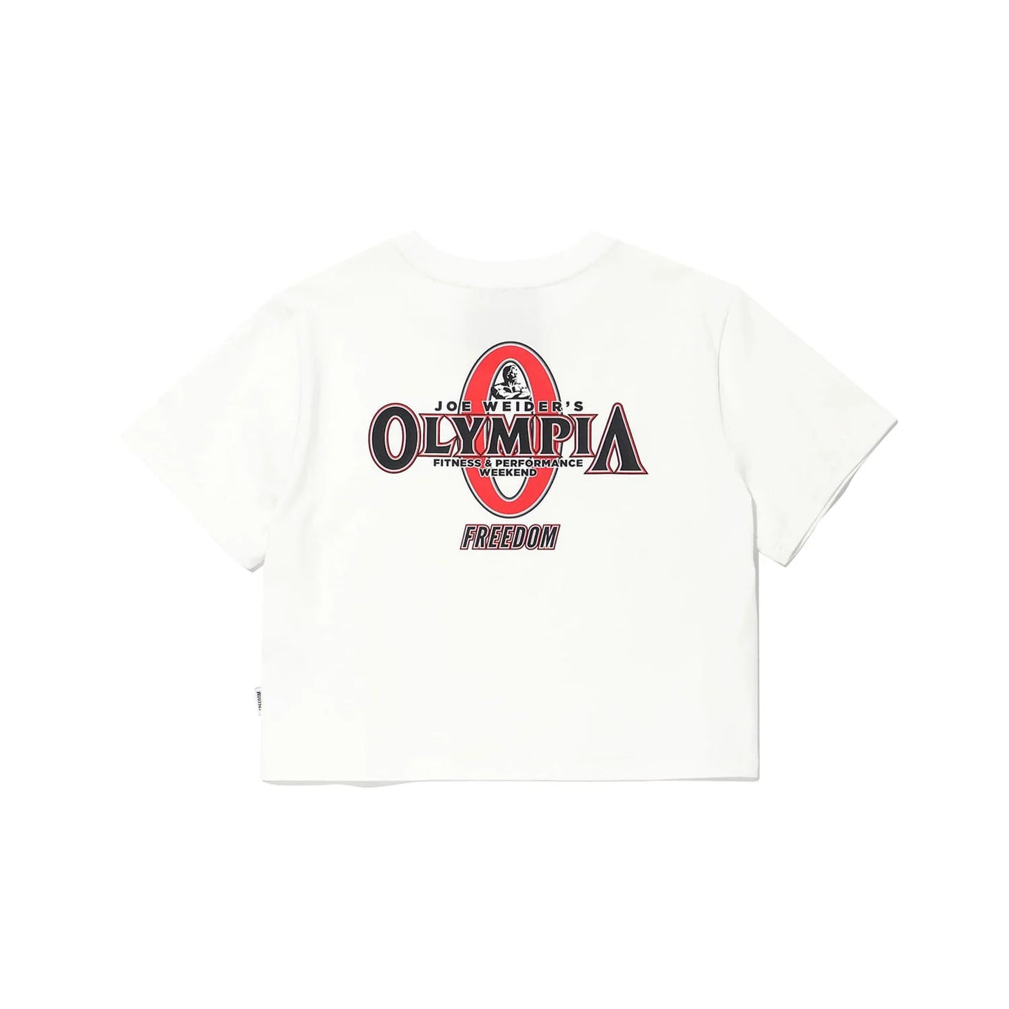 Womens Olympia Small Logo Crop T-Shirts (White)