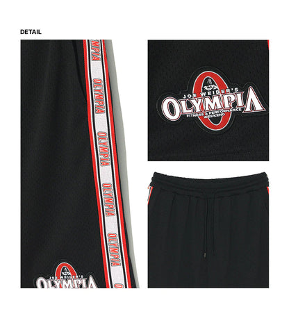 Olympia Lettering All Mesh Bermuda Shorts (Black)