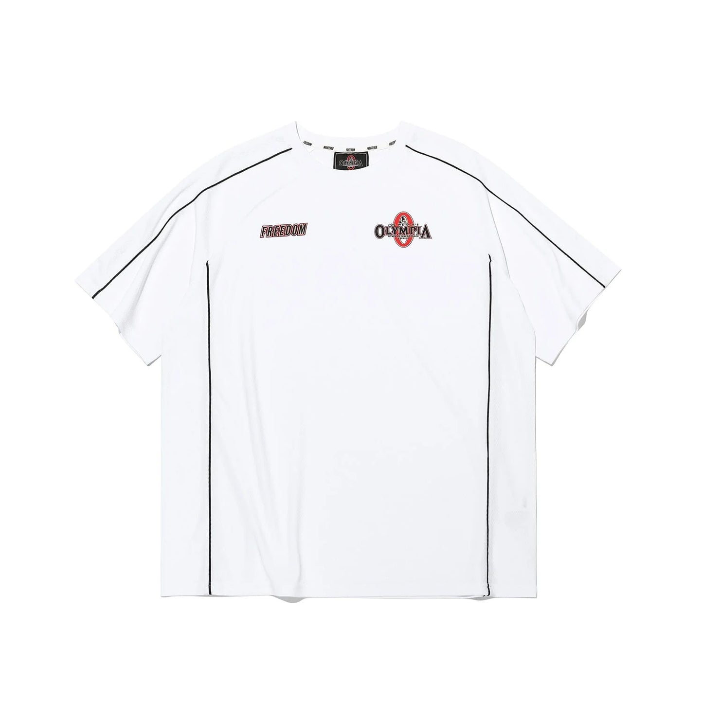 Olympia Line Panel Short Sleeve T-Shirt (White)