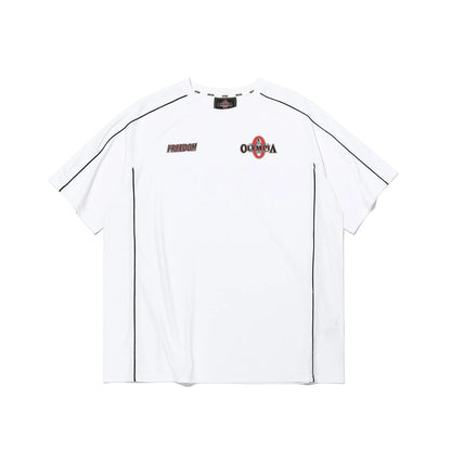 Olympia Line Panel Short Sleeve T-Shirt (White)
