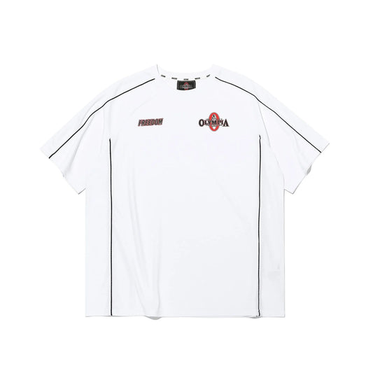 Olympia Line Panel Short Sleeve T-Shirt (White)