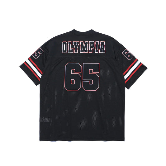 OLYMPIA Small Logo Rugby Jersey (Black)
